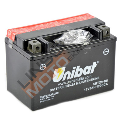 Μπαταρία μοτοσυκλέτας Unibat 8 Ah, 12 V - CBTX9-BS